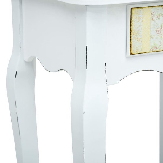 Vidaxl Nachtkastje 40x30x50,5 Cm Hout - Wit