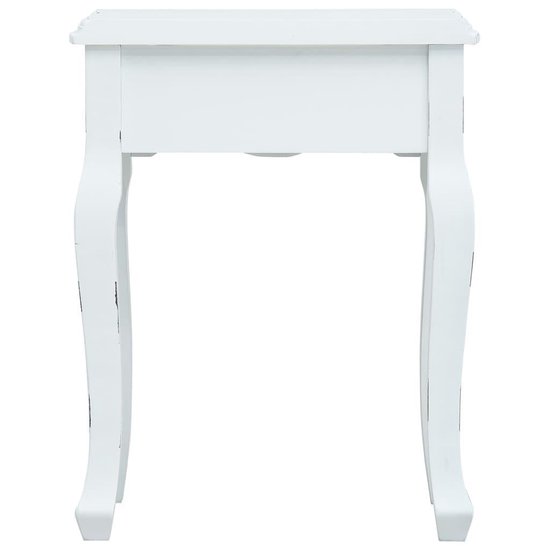 Vidaxl Nachtkastje 40x30x50,5 Cm Hout - Wit