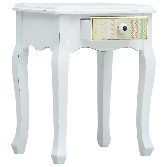 Vidaxl Nachtkastje 40x30x50,5 Cm Hout - Wit