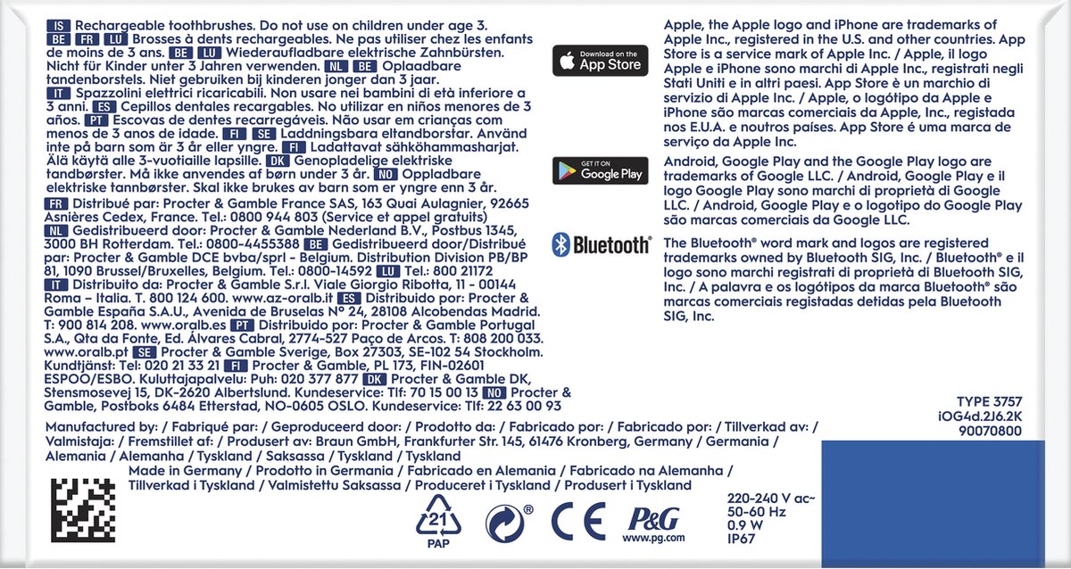 iO 4 & Wit Elektrische Tandenborstels - Zwart