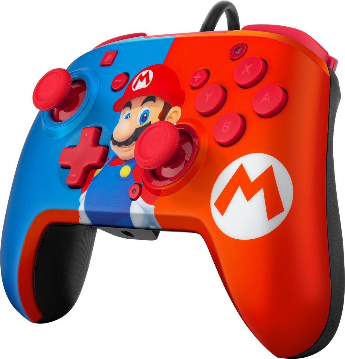 PDP Faceoff Deluxe+ Audio Wired Controller - Mario (Nintendo Sch) - Wit