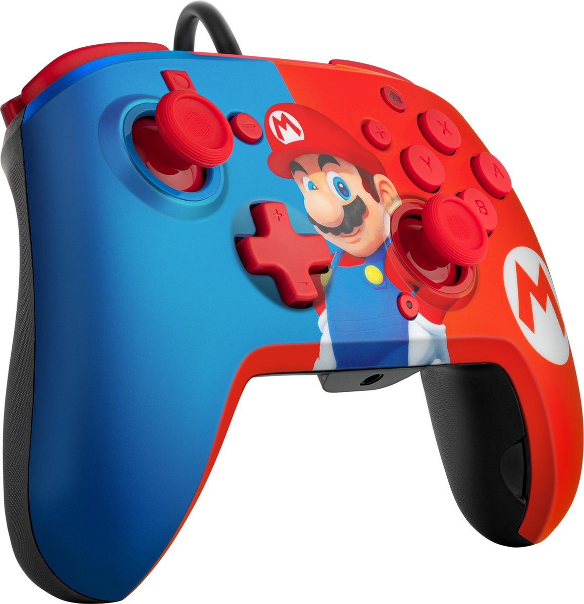 PDP Faceoff Deluxe+ Audio Wired Controller - Mario (Nintendo Sch) - Wit