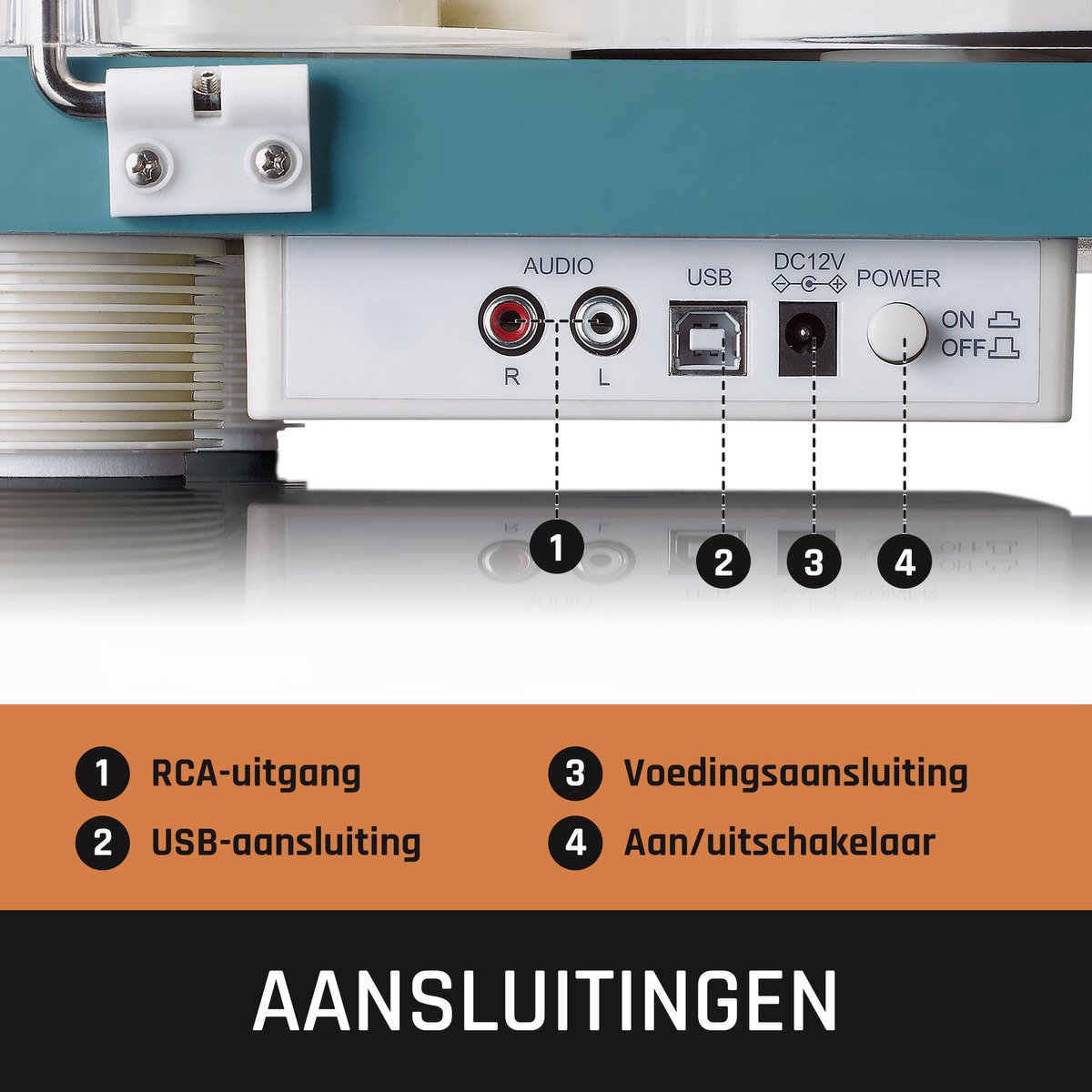 Lenco LS-50TQ Turkoois - Turquoise