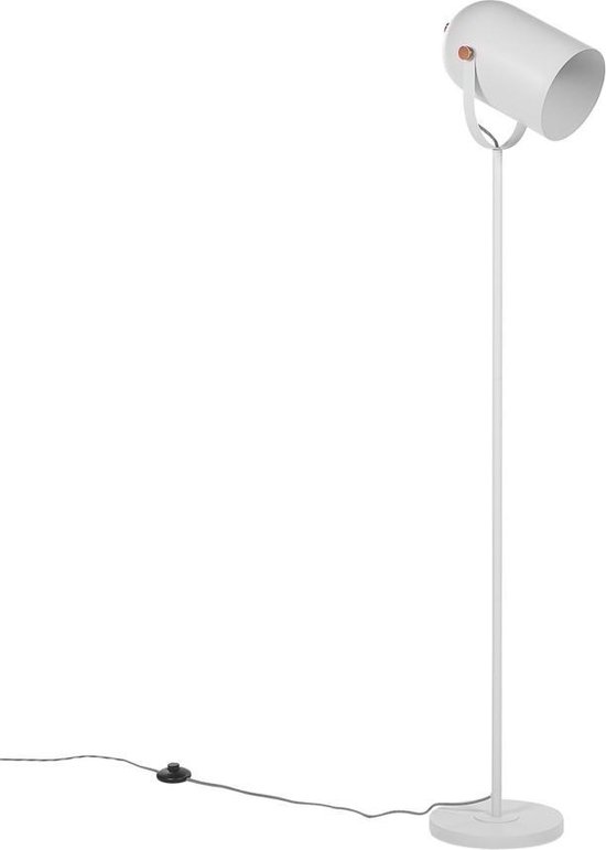 Beliani Tyria Staande Lamp Metaal 25 X 25 Cm - Wit