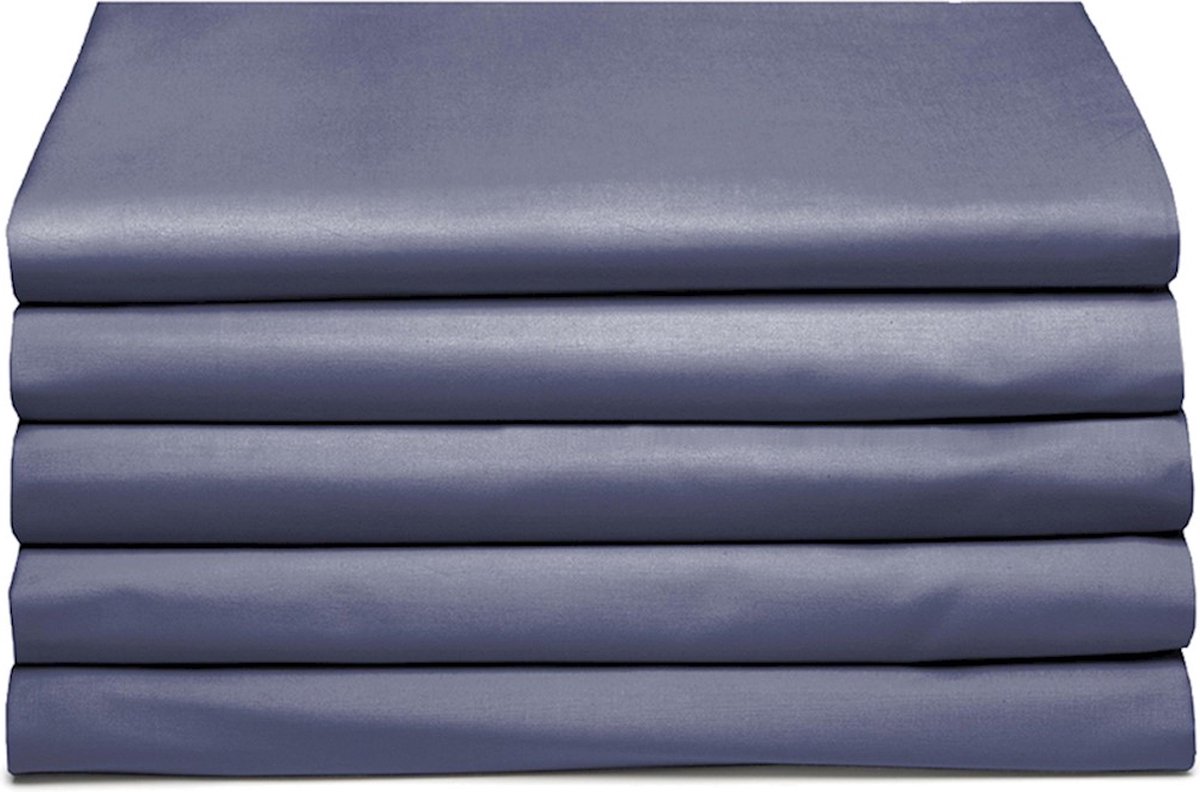 Cinderella Hoeslaken Basic Katoen 40cm Hoekhoogte - Dark Blue 90x200cm - Blauw