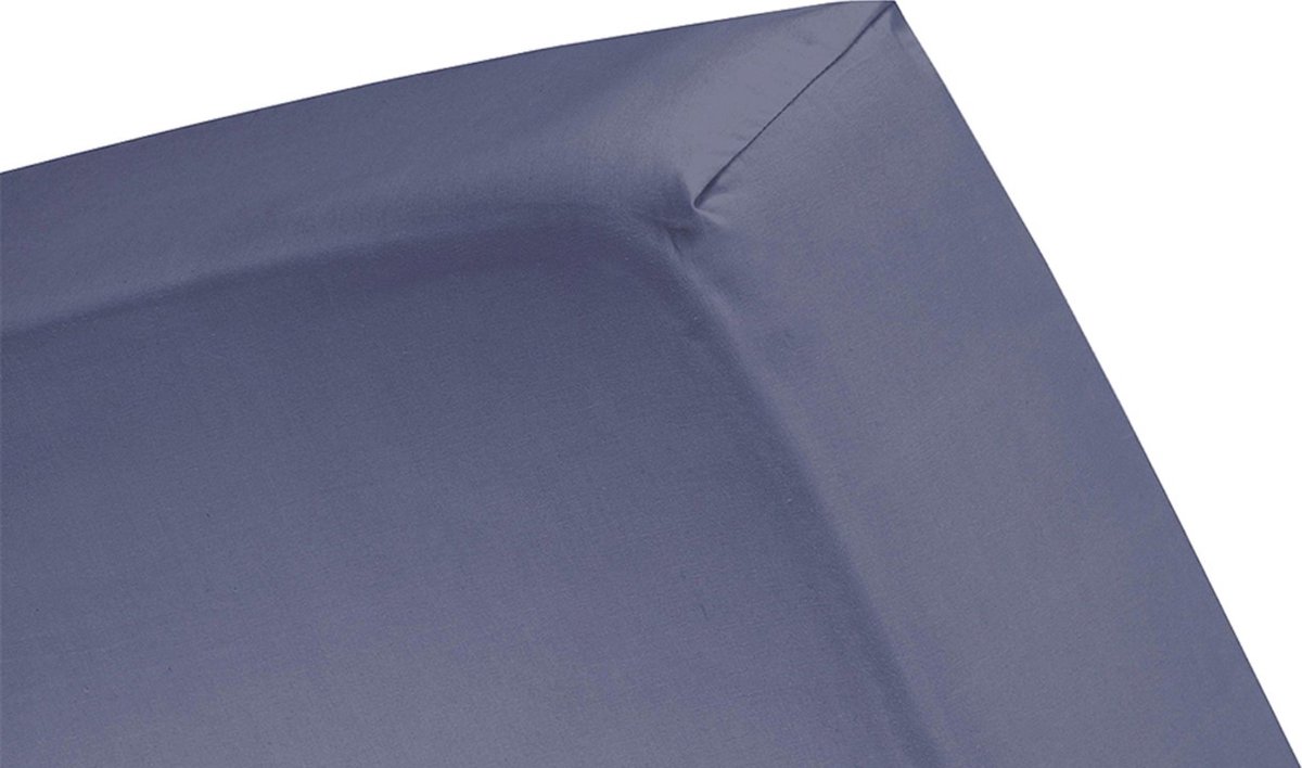 Cinderella Hoeslaken Basic Katoen 40cm Hoekhoogte - Dark Blue 90x200cm - Blauw