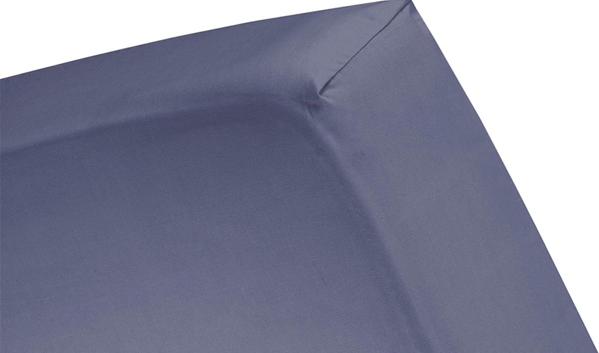 Cinderella Hoeslaken Basic Katoen 40cm Hoekhoogte - Dark Blue 180x200cm - Blauw