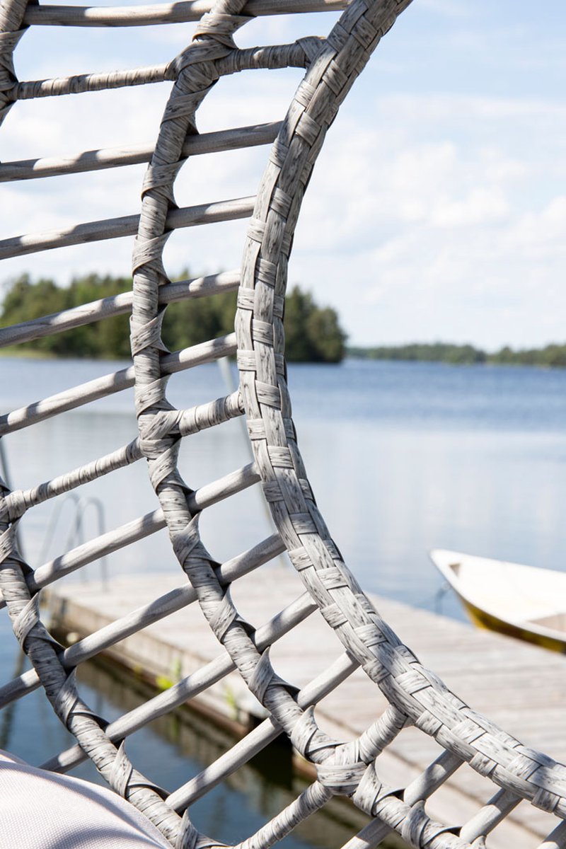 Viga Hangende Tuinstoelgrijs. - Zwart