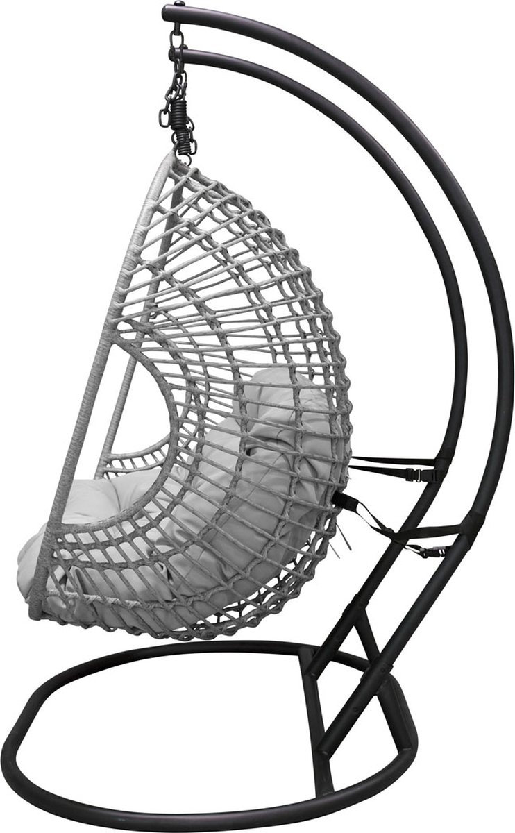 Viga Hangende Tuinstoelgrijs. - Zwart