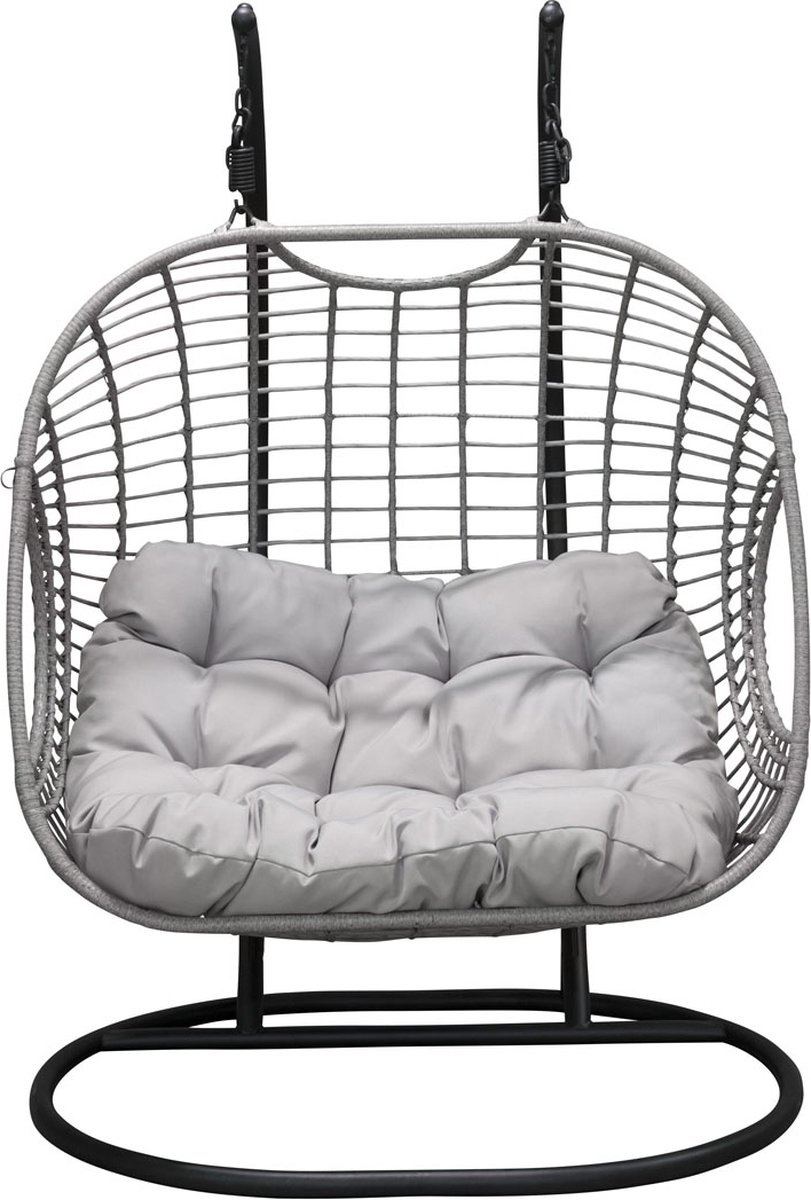 Viga Hangende Tuinstoelgrijs. - Zwart