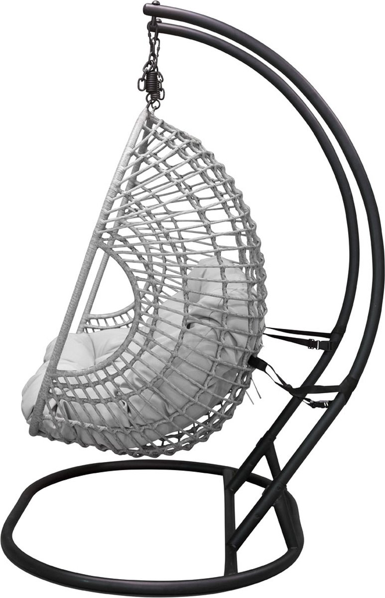 Viga Hangende Tuinstoelgrijs. - Zwart