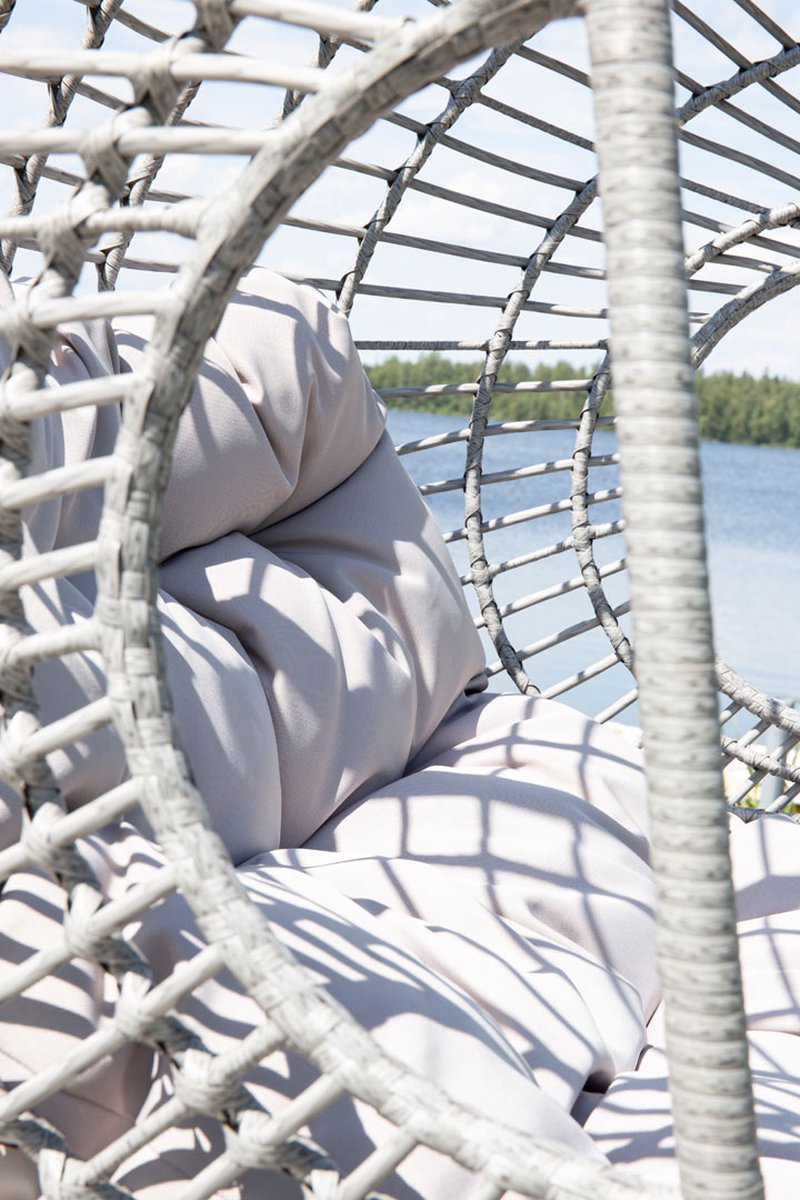 Viga Hangende Tuinstoelgrijs. - Zwart