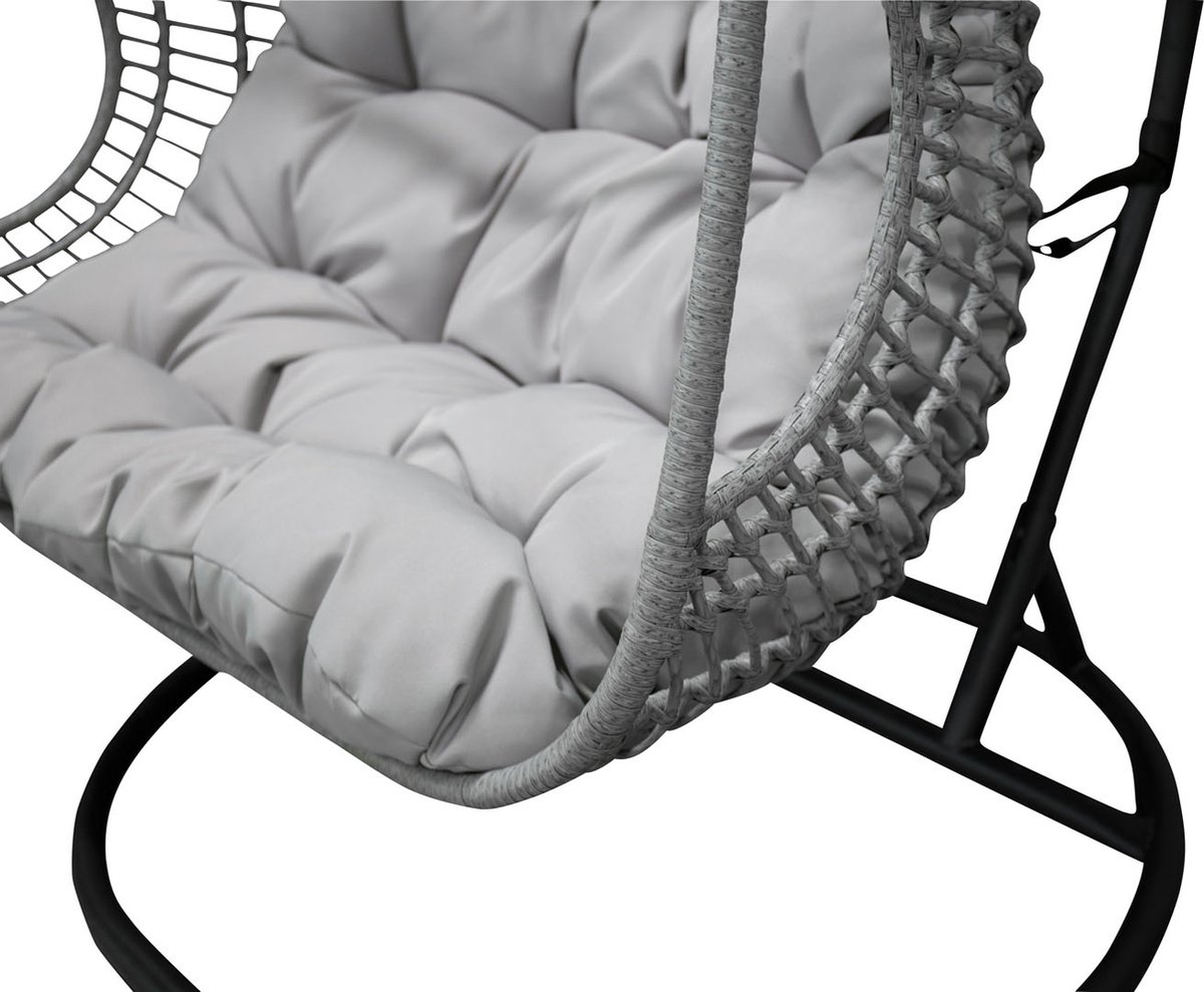 Viga Hangende Tuinstoelgrijs. - Zwart