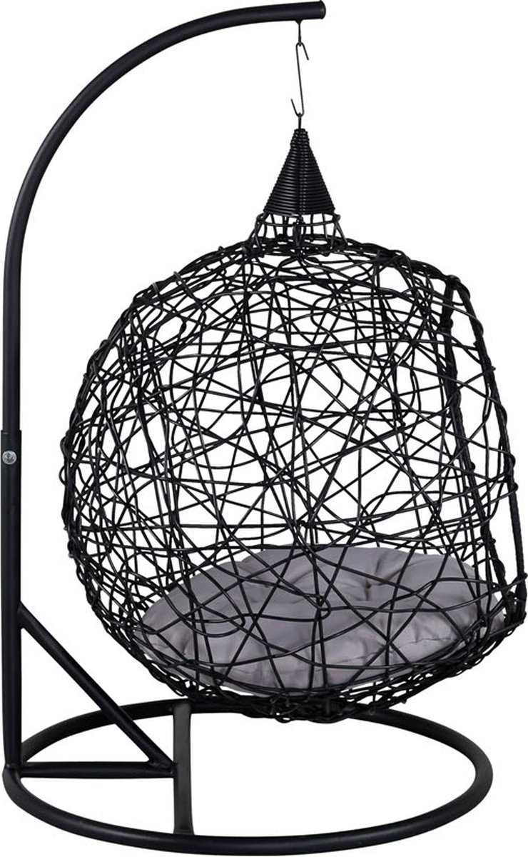 Lexi Hangende Tuinstoel Aan Kinderen. - Zwart