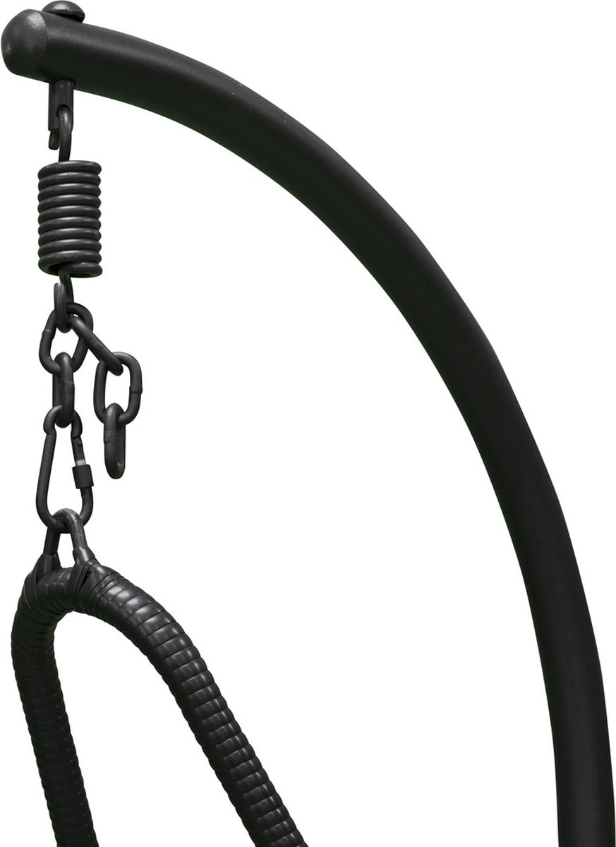 Vide Hangende Tuinstoelgrijs. - Zwart