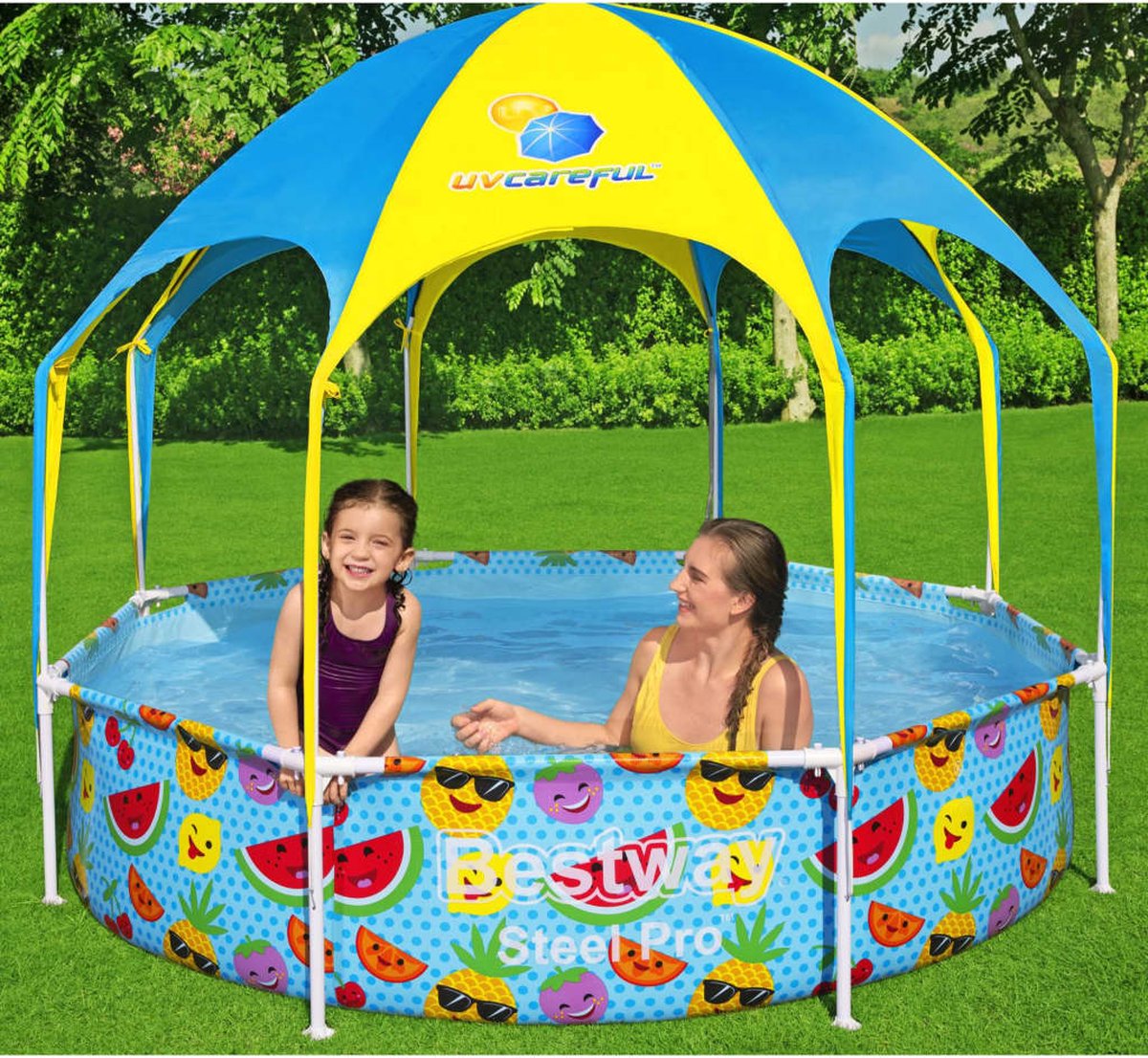 Bestway My First Frame Pool Splash-in-shade Play Rond 244 Peuterbad Splash-in-shade - Ø 244 Cm