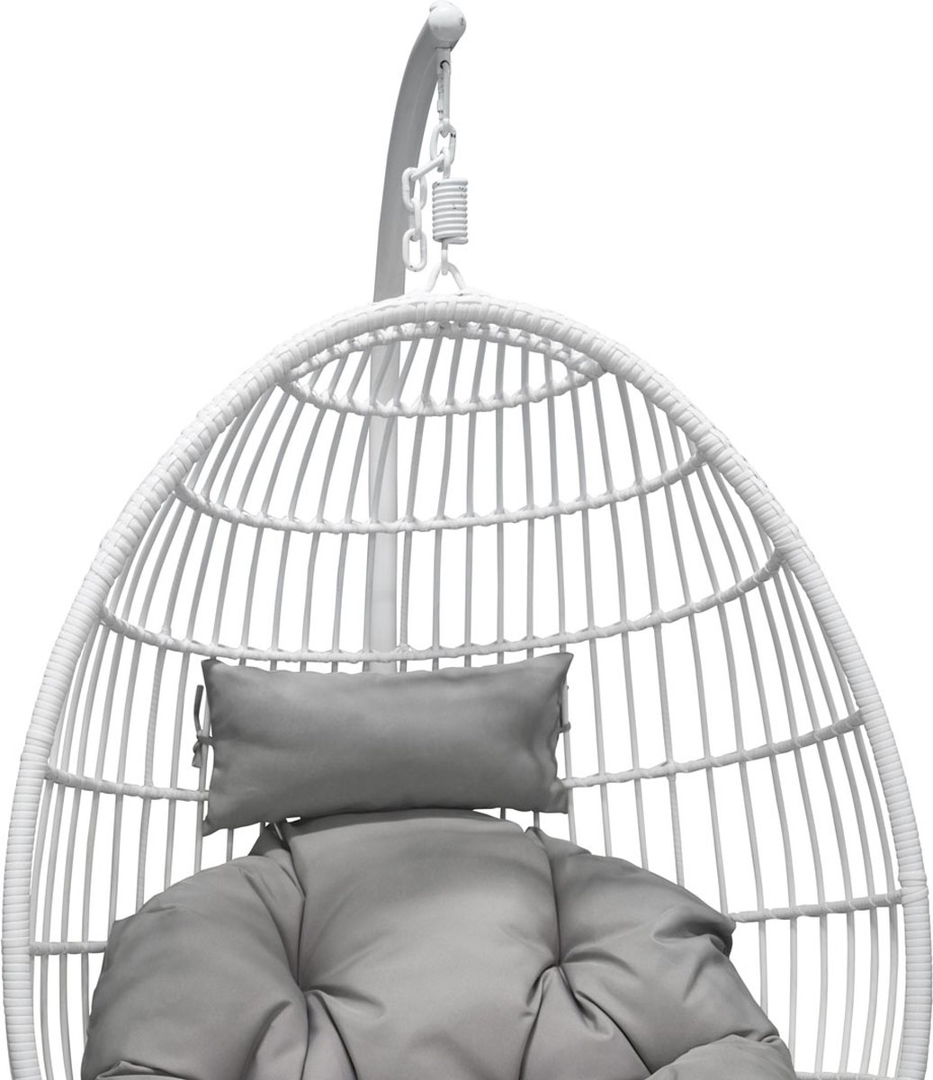 Viga Hangende Tuinstoelgrijs. - Wit