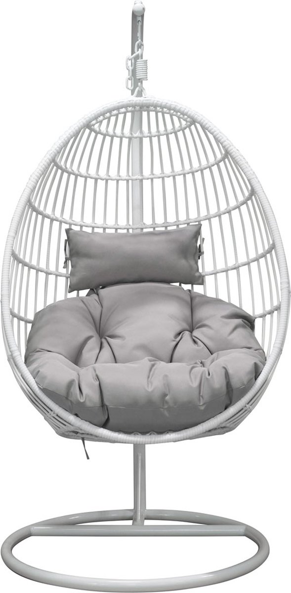 Viga Hangende Tuinstoelgrijs. - Wit