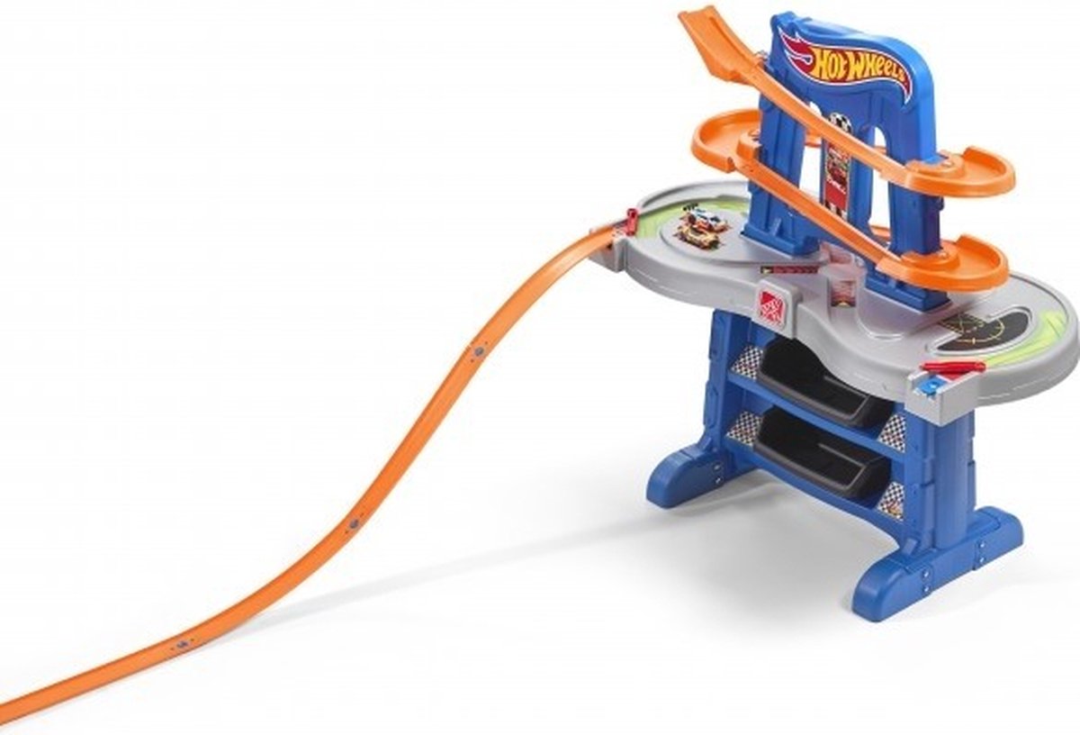 Step2 Hot Wheels Road Rally Speeltafel Van Kunststof 2.4 Meter Racebaan Voor Kinderen Vanaf 4 Jaar - Blauw