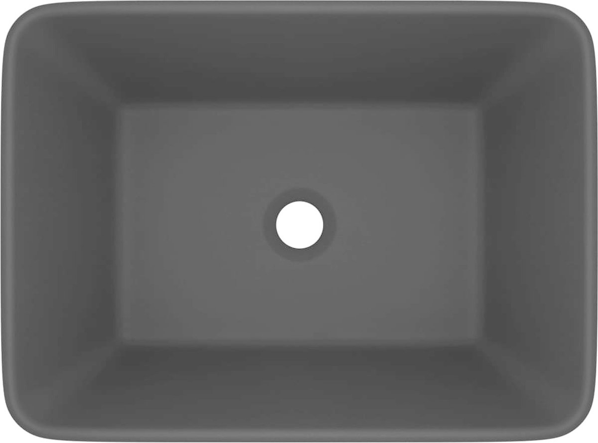 Vidaxl Wastafel 41x30x12 Cm Keramiek Mat - Zwart