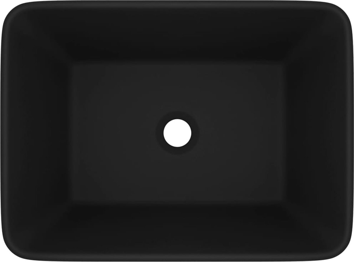 Vidaxl Wastafel 41x30x12 Cm Keramiek Mat - Zwart