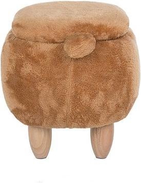 Beliani Bear Hocker Polyester 30 X 69 Cm - Bruin