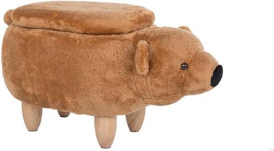 Beliani Bear Hocker Polyester 30 X 69 Cm - Bruin
