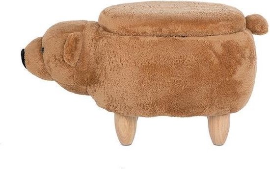 Beliani Bear Hocker Polyester 30 X 69 Cm - Bruin