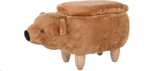 Beliani Bear Hocker Polyester 30 X 69 Cm - Bruin