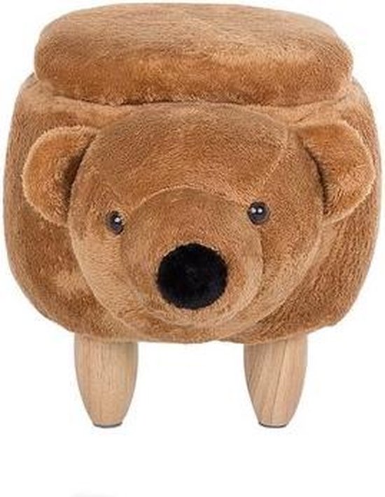 Beliani Bear Hocker Polyester 30 X 69 Cm - Bruin