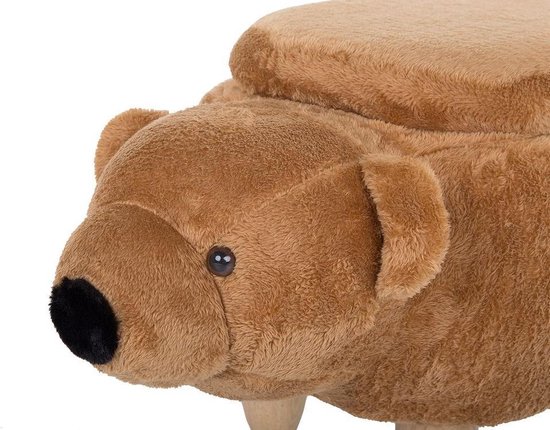 Beliani Bear Hocker Polyester 30 X 69 Cm - Bruin