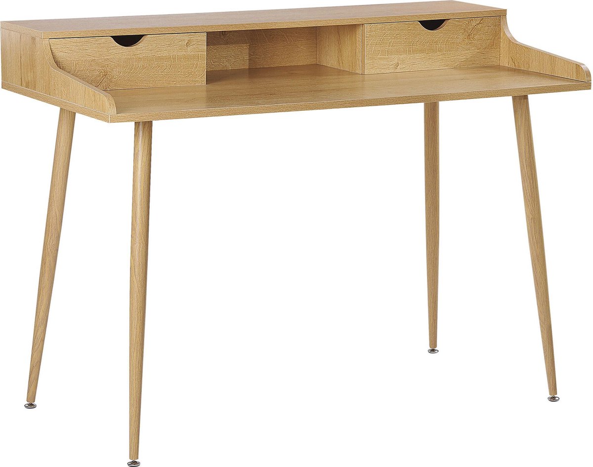 Beliani Lenora Bureau Mdf 60 X 120 Cm - Bruin