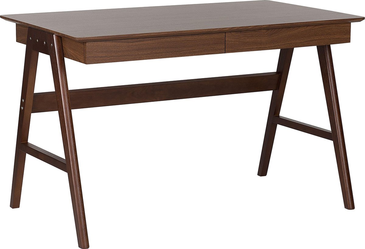 Beliani Sheslay Bureau Mdf 70 X 120 Cm - Bruin