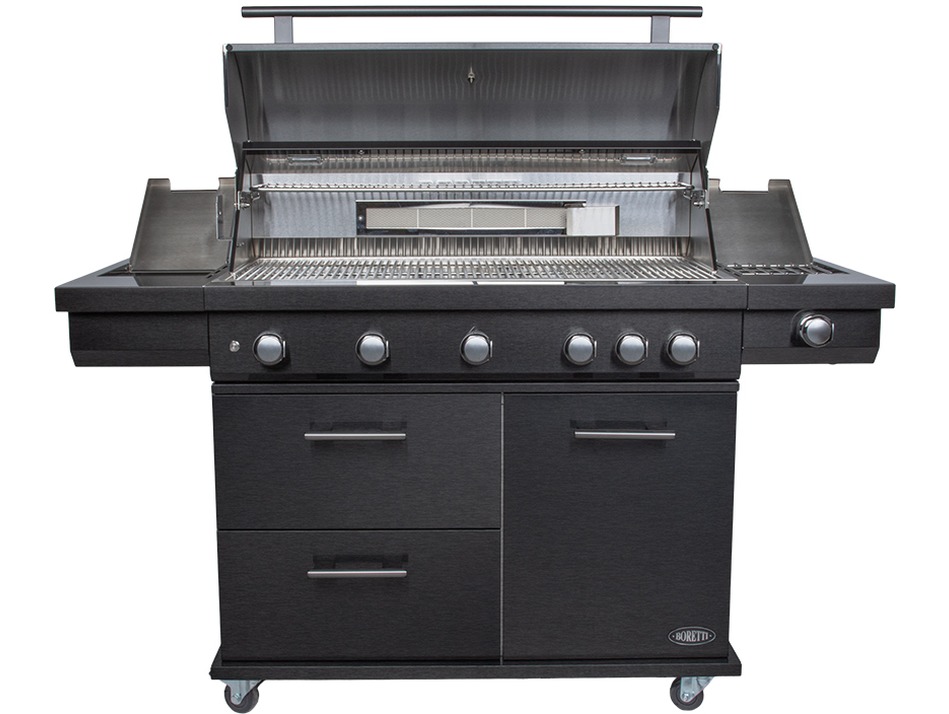 Boretti Imperatore Nero Gasbarbecue - 5 Branders - Zwart