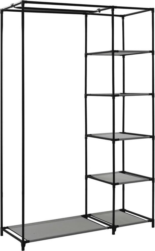 Vidaxl Kledingkasten Opvouwbaar 2 St 110x45x175 Cm Stof - Grijs