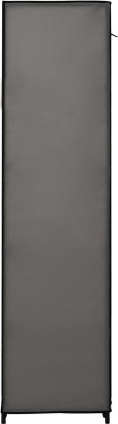 Vidaxl Kledingkast Met Vakken En Stangen 150x45x176 Cm Stof - Grijs