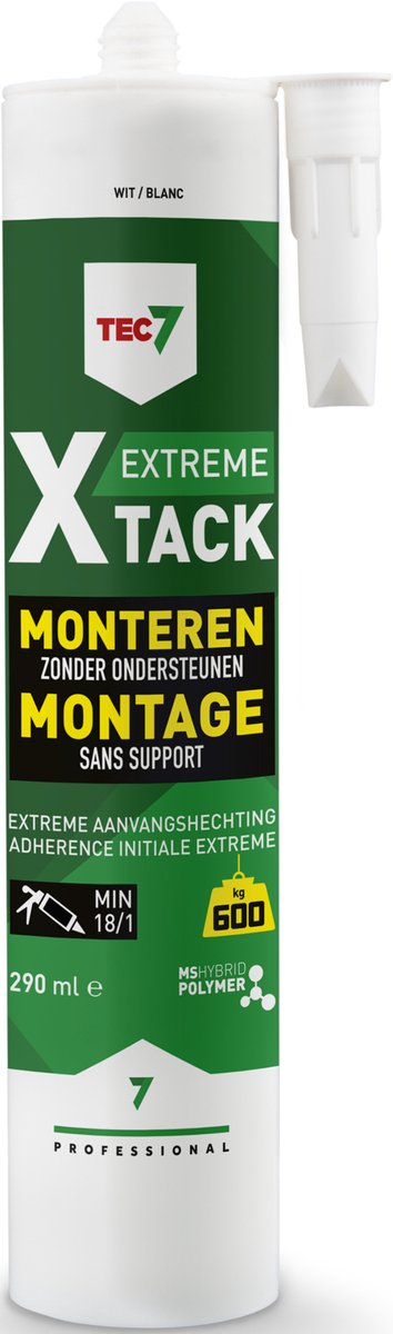 TEC7 X-Tack patroon Snelle montagekit 290ml - 534525000 - Wit