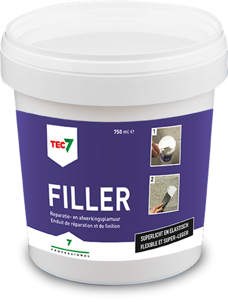 TEC7 Filler pot Alles-in-één vulmiddel en afwerkingsplamuur 750ml - 601075000