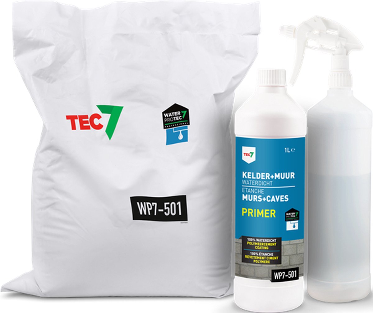 TEC7 WP7-501 Kelder + Muur Waterdicht set 10kg + 1L - 602090000