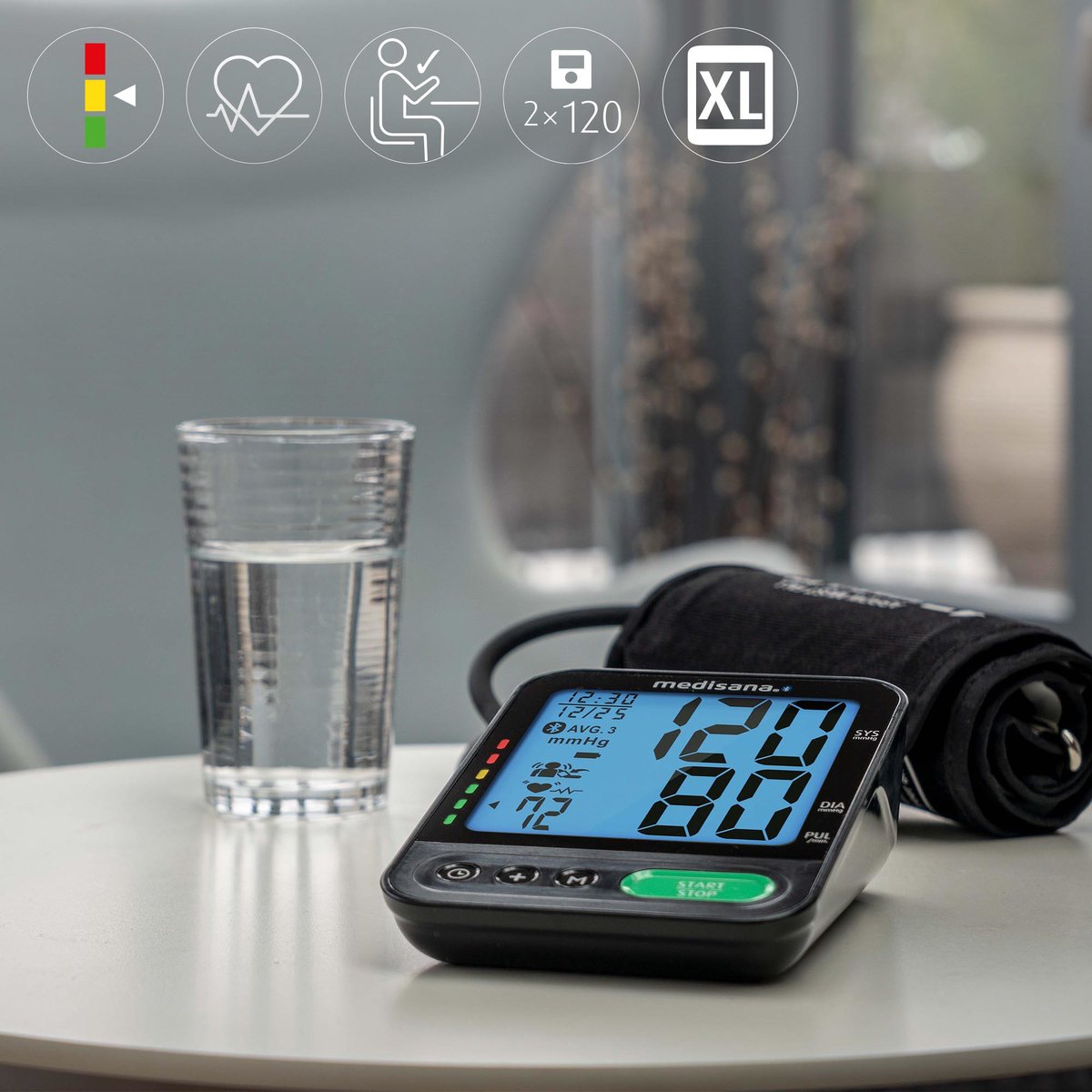 Medisana bovenarm bloeddrukmeter BU 580 connect - Zwart
