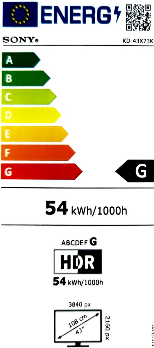 Sony Bravia KD-43X73K - 4K (2022) - Zwart