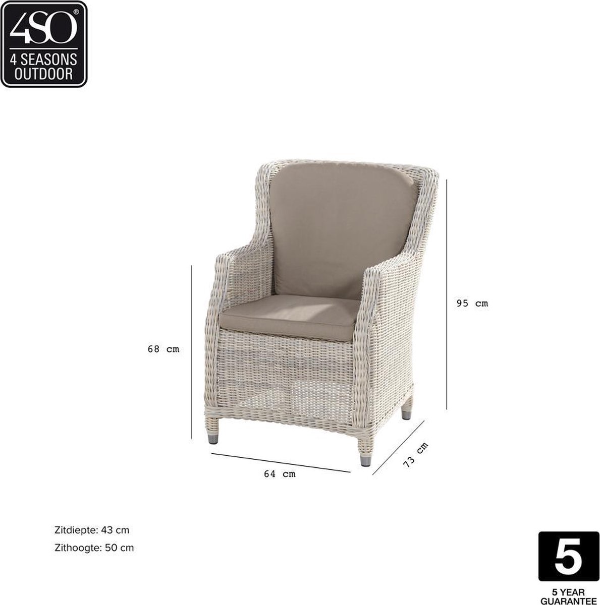 4SO Brighton Diningstoel Provance