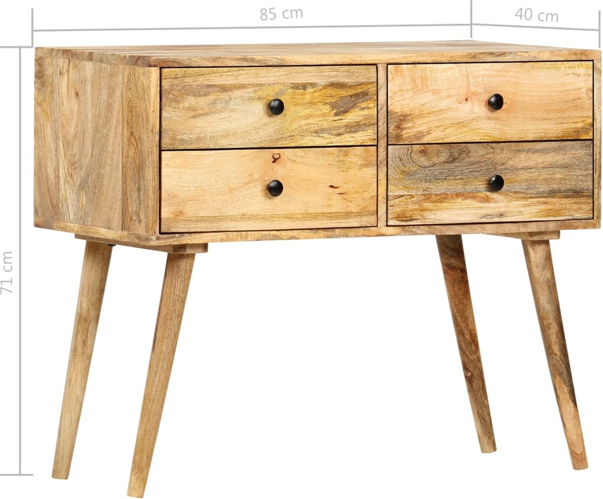 Vidaxl Dressoir 85x40x71 Cm Massief Mangohout - Bruin