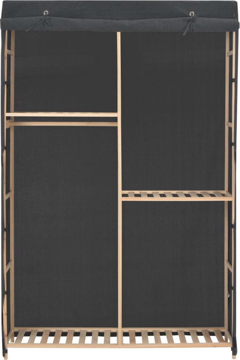 Vidaxl Kledingkast 3-laags 110x40x170 Cm Stof - Grijs