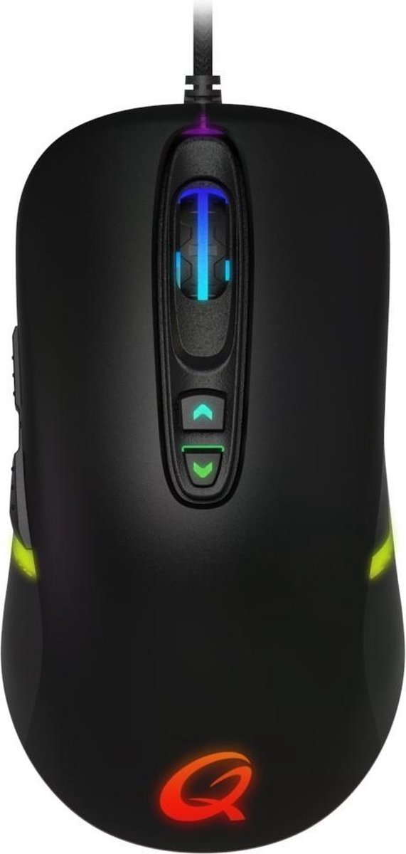 QPAD - DX-30 - 2800 dpi FPS Gaming Mouse met 7 knoppen, RGB multi-effect LED-verlichting, rechtshandig gebruik met ergonomische vorm