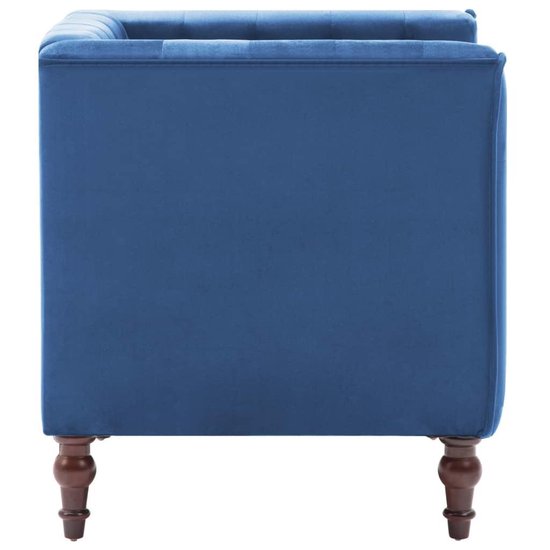 Vidaxl Fauteuil Fluweel - Blauw
