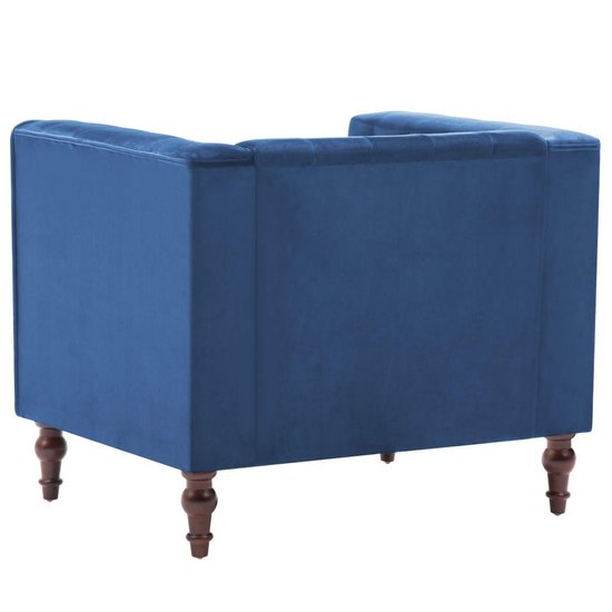 Vidaxl Fauteuil Fluweel - Blauw