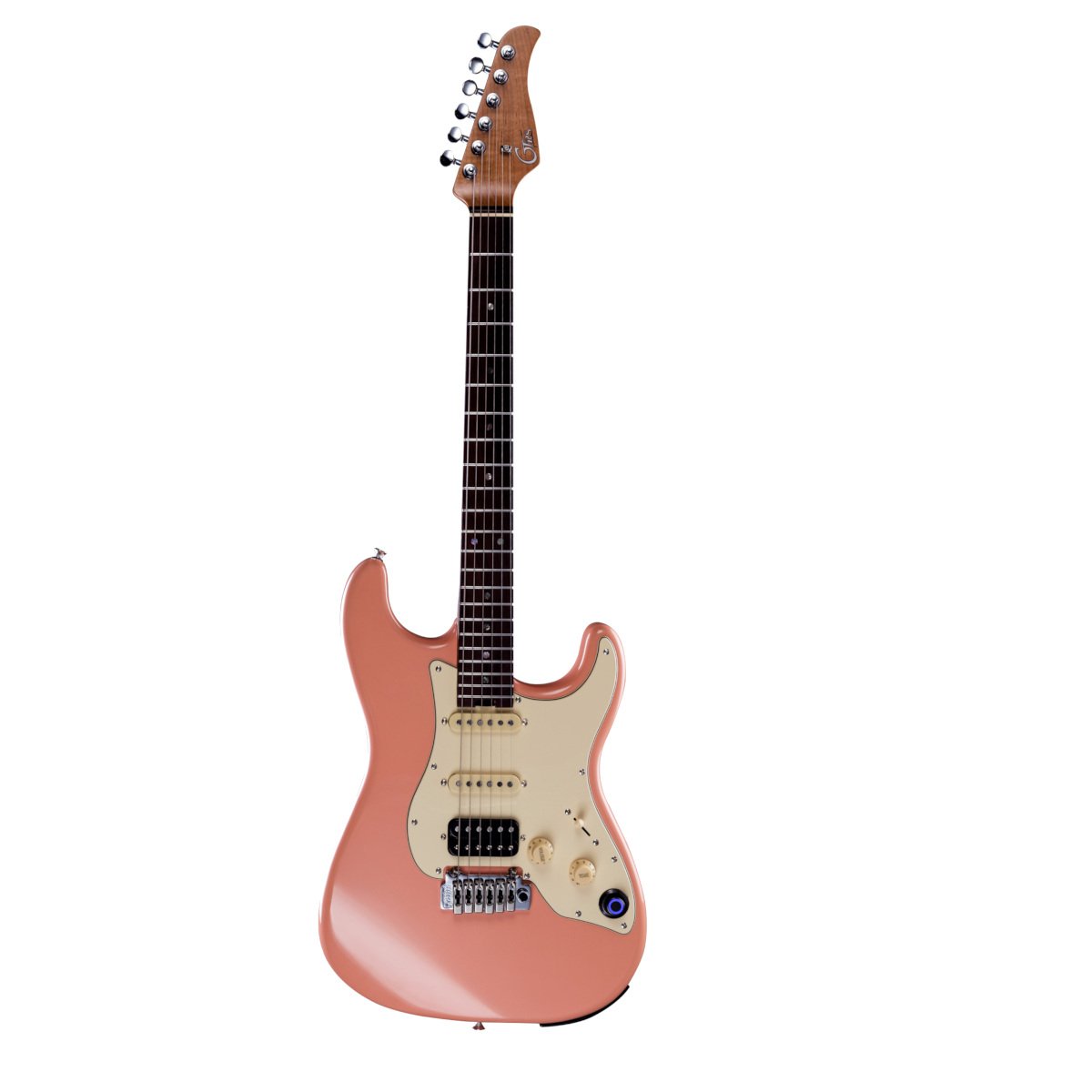 Mooer GTRS Guitars Professional 800 Flamingo Pink Intelligent Guitar met gigbag