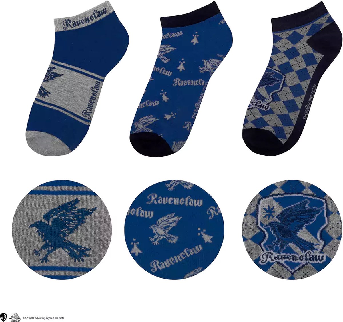 Harry Potter: Ankle Socks Set of 3 - Ravenclaw