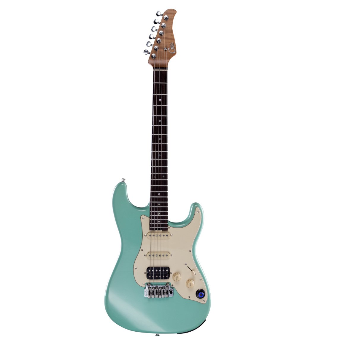 Mooer GTRS Guitars Professional 800 Mint Green Intelligent Guitar met gigbag